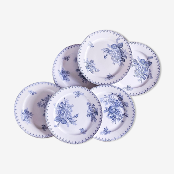 6 assiettes plates terre de fer