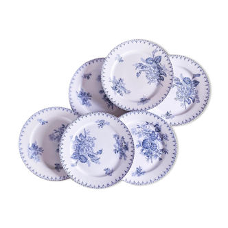 6 assiettes plates terre de fer