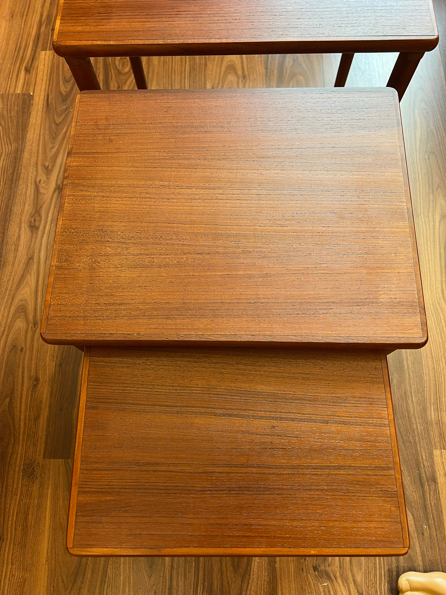 Nestable teak tables