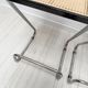1970s set of 3 vintage Italian wicker & chrome barstools