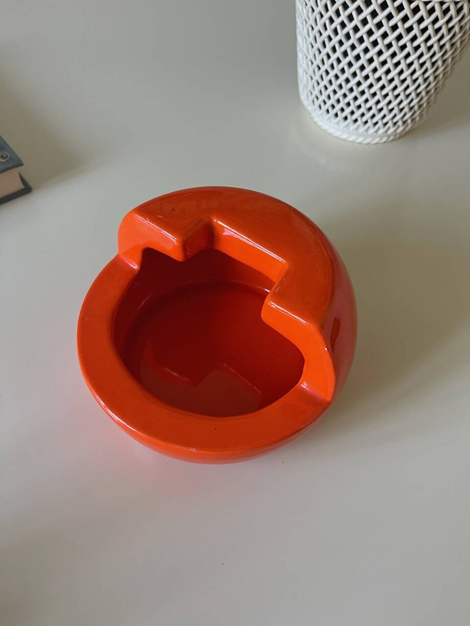 Vintage orange ashtray