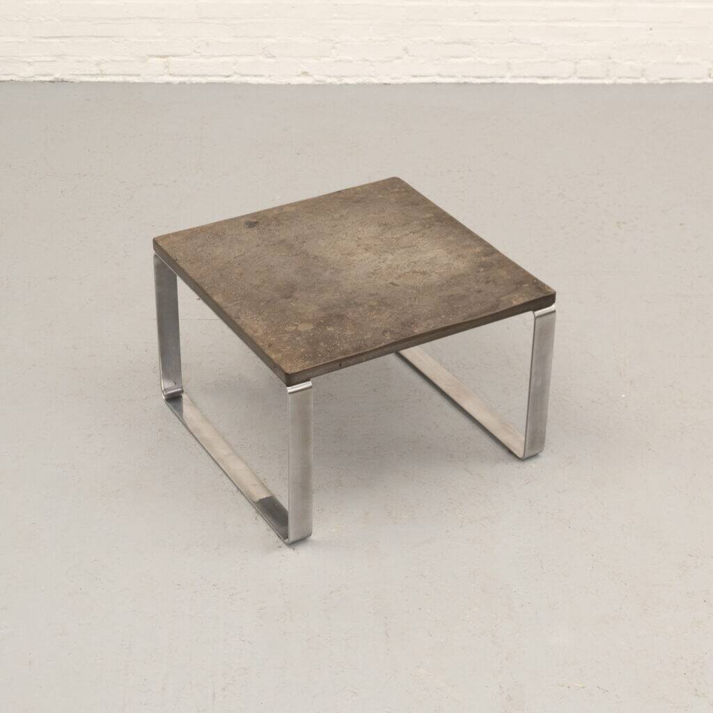 Slate & Chrome coffee table by Draenert 1970s