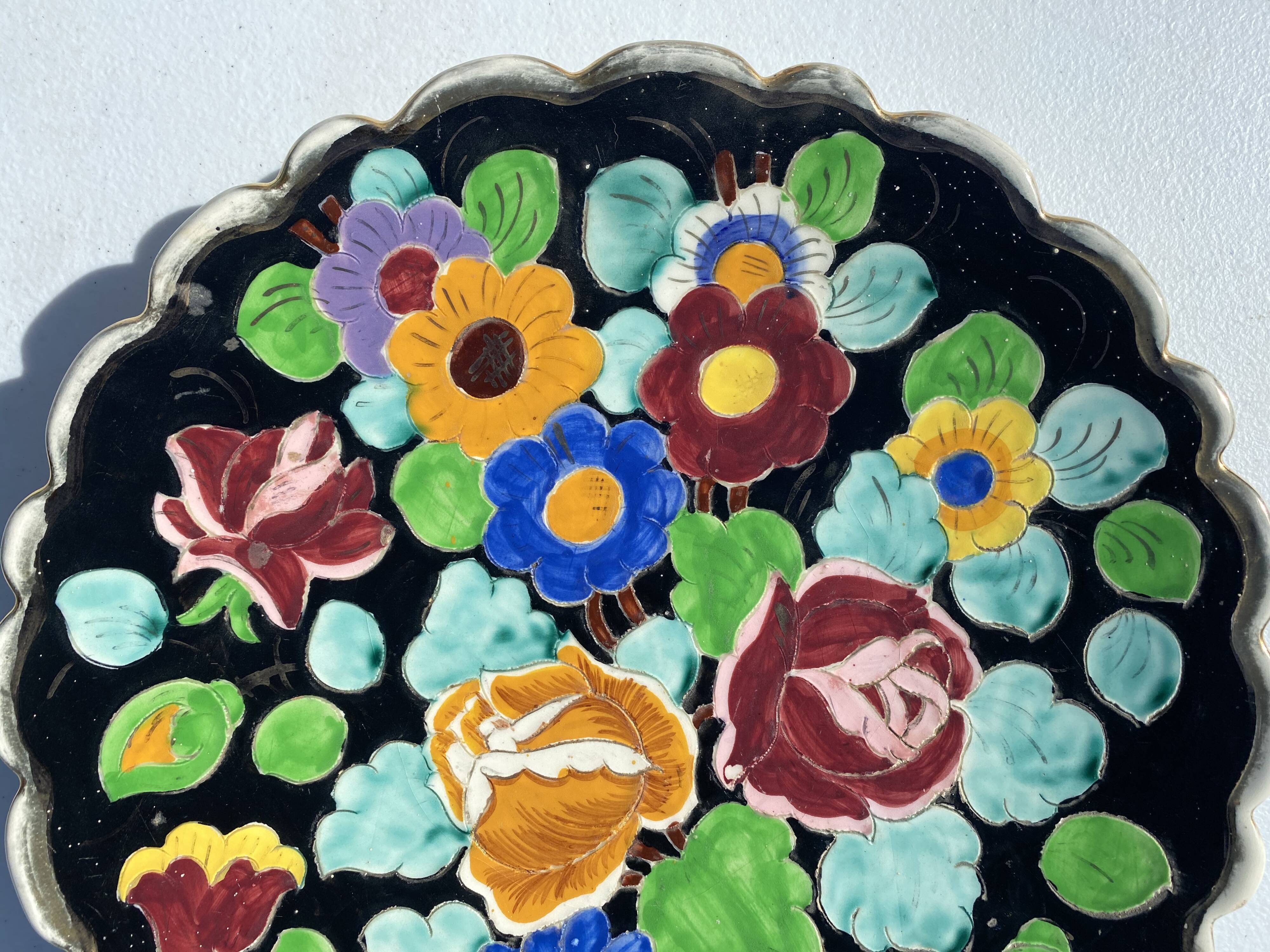 Ceramic dish azure deer Monaco 1960