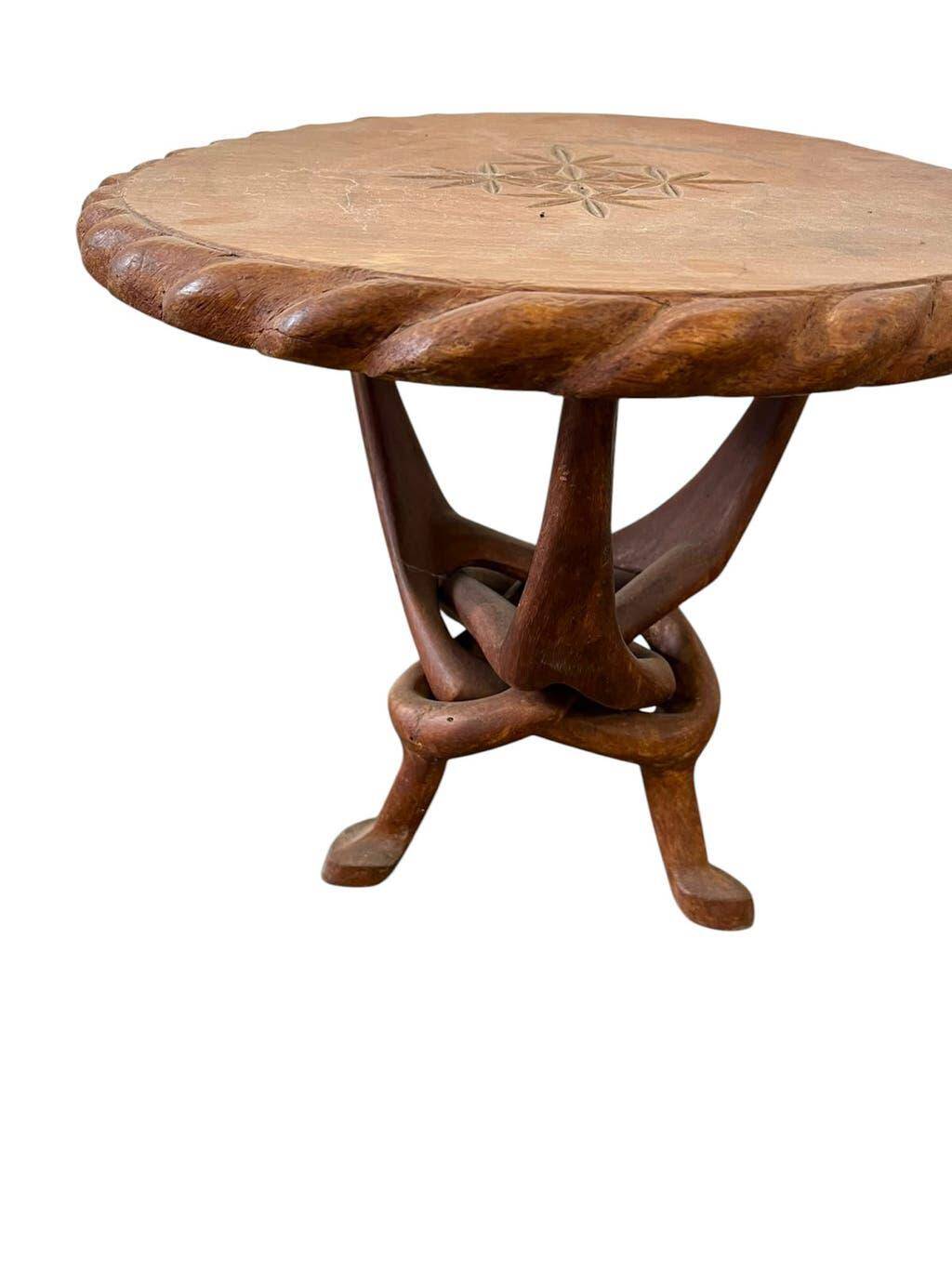 Vintage wooden side table/pedestal for plants