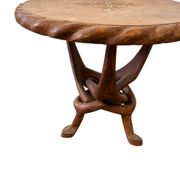 Table d'appoint/piédestal vintage en bois pour plantes