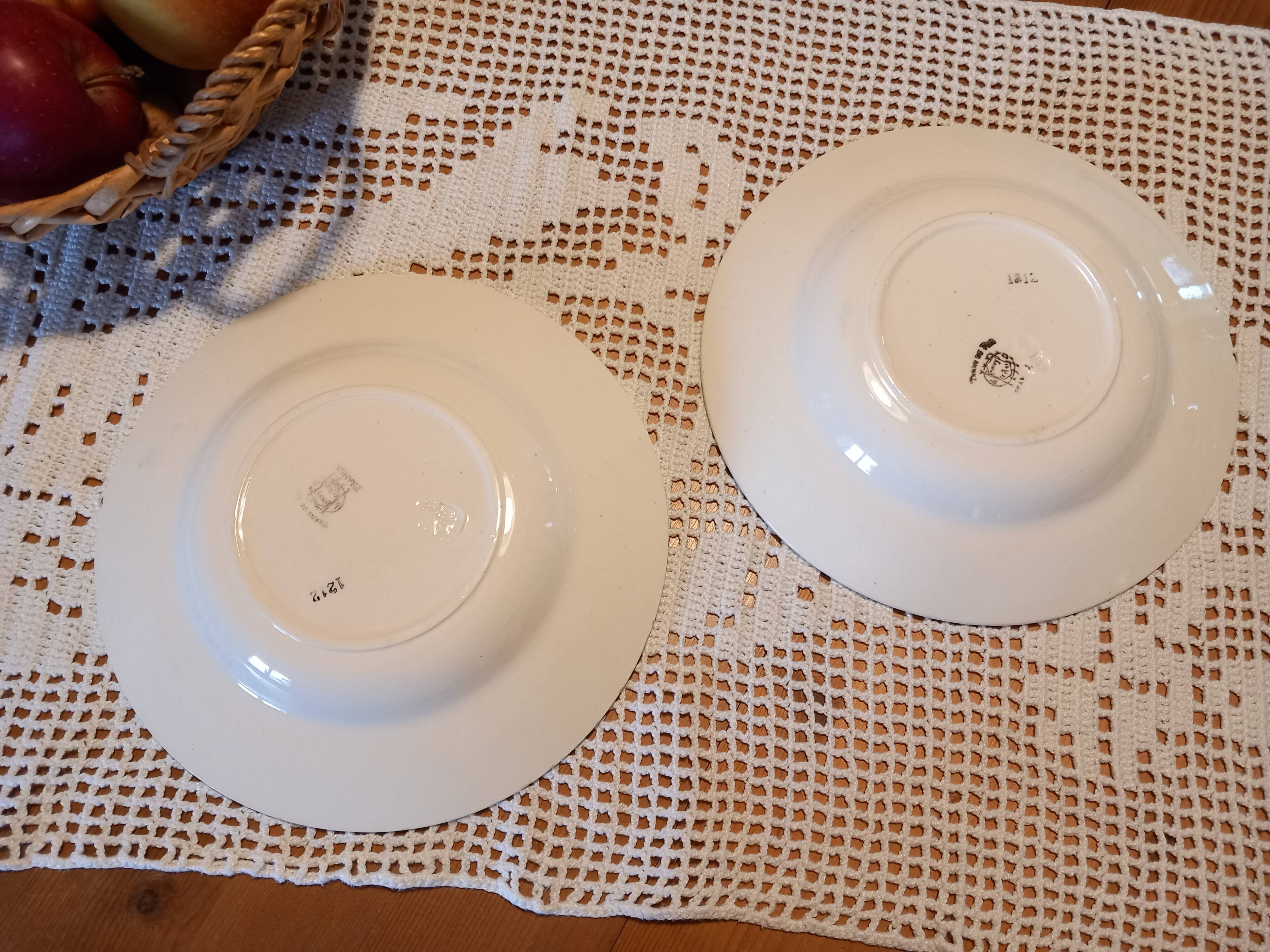 Set of 2 deep plates Terre de fer Choisy le Roi model 1212