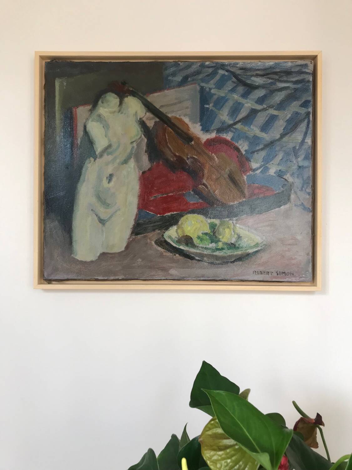 Oil on canvas by robert simon (1888-19