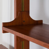 Italian free standing wall unit room divider with a desk in the style of Vittorio Dassi, 1960s