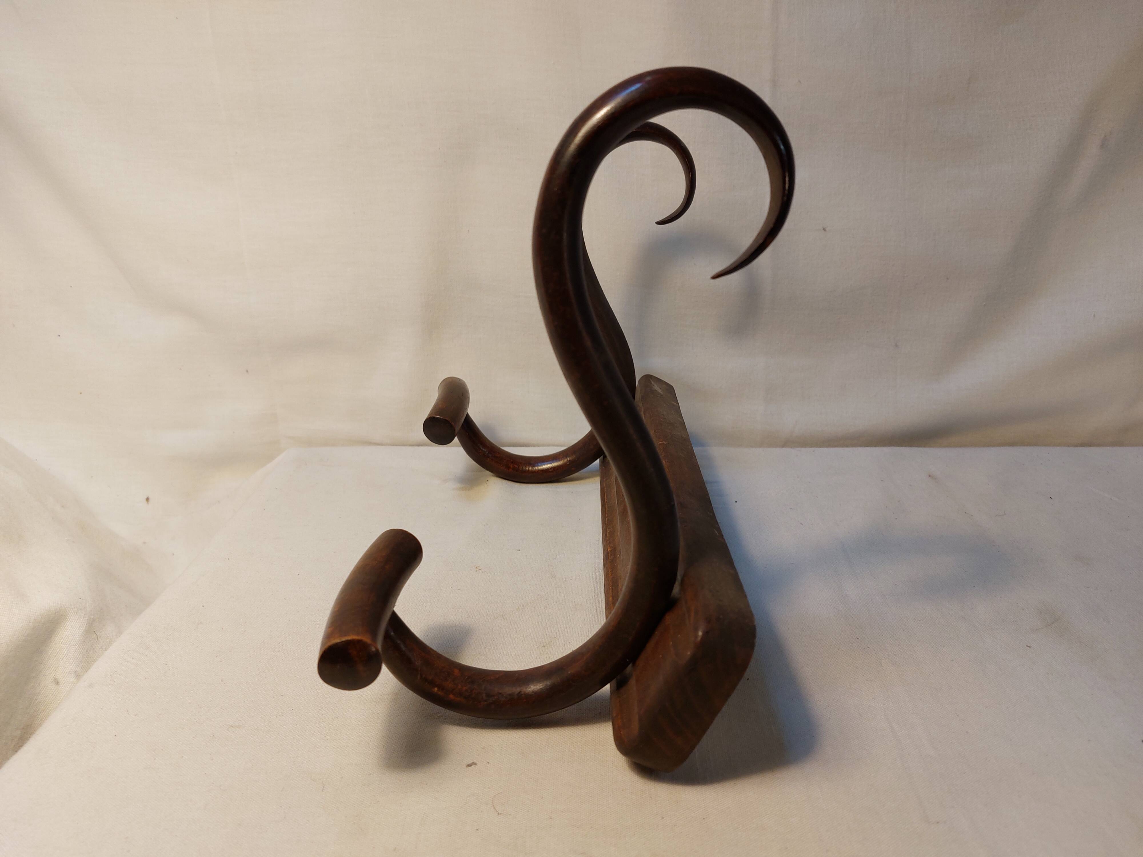 Baumann wall coat rack in curved wood - Hat rack - 1920s