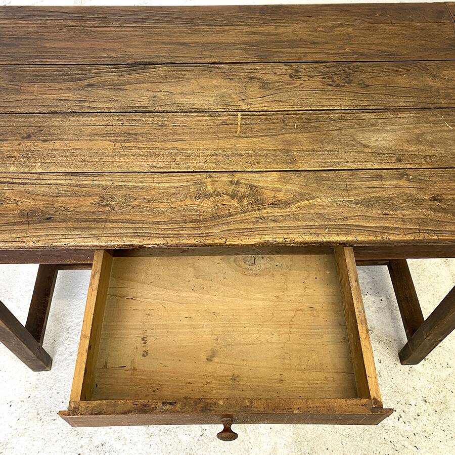 Table de ferme XIXème siècle chêne massif