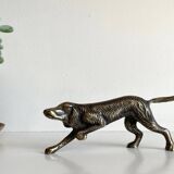 Vintage solid brass decorative dog
