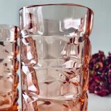 Pair of pink glass vases