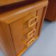 Large vintage double-sided executive desk in oak wood from the 70s
