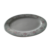 Oval dish decorated with delicate flowers