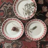 3 bistro style flat plates.