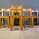 Set of 6 Spanish rustic dining chairs, 1960s