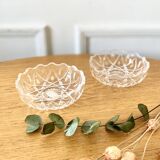 Pair of small real crystal cups