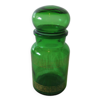 Green apothecary jar