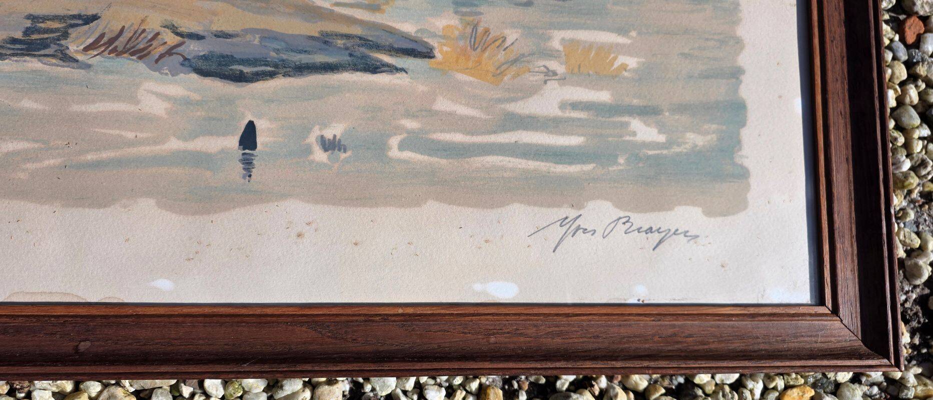 Yves Brayer Lithograph Herd of Horses in Camargue