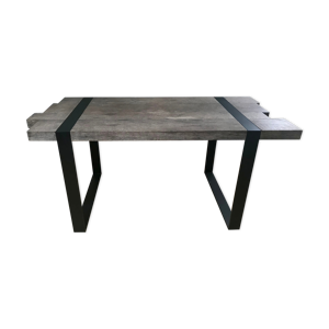 Table industrielle 160. cm chêne