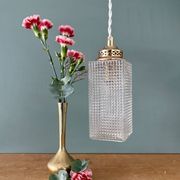 Baladeuse ou lampe à poser globe vintage en verre