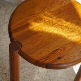 Modern Scandinavian tripod stool from the 20th century with a circular seat, 1970s.