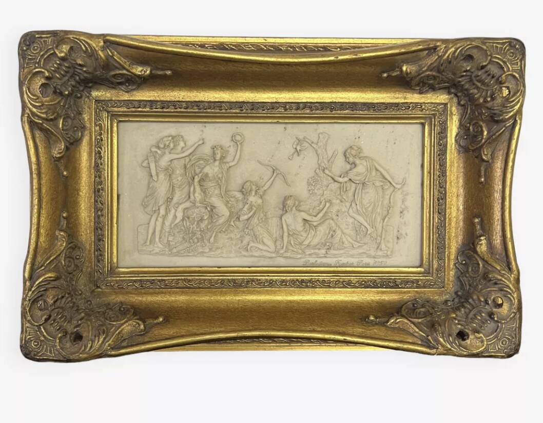 Marble bas-relief, Barbedienne Fondeur, Paris 1859