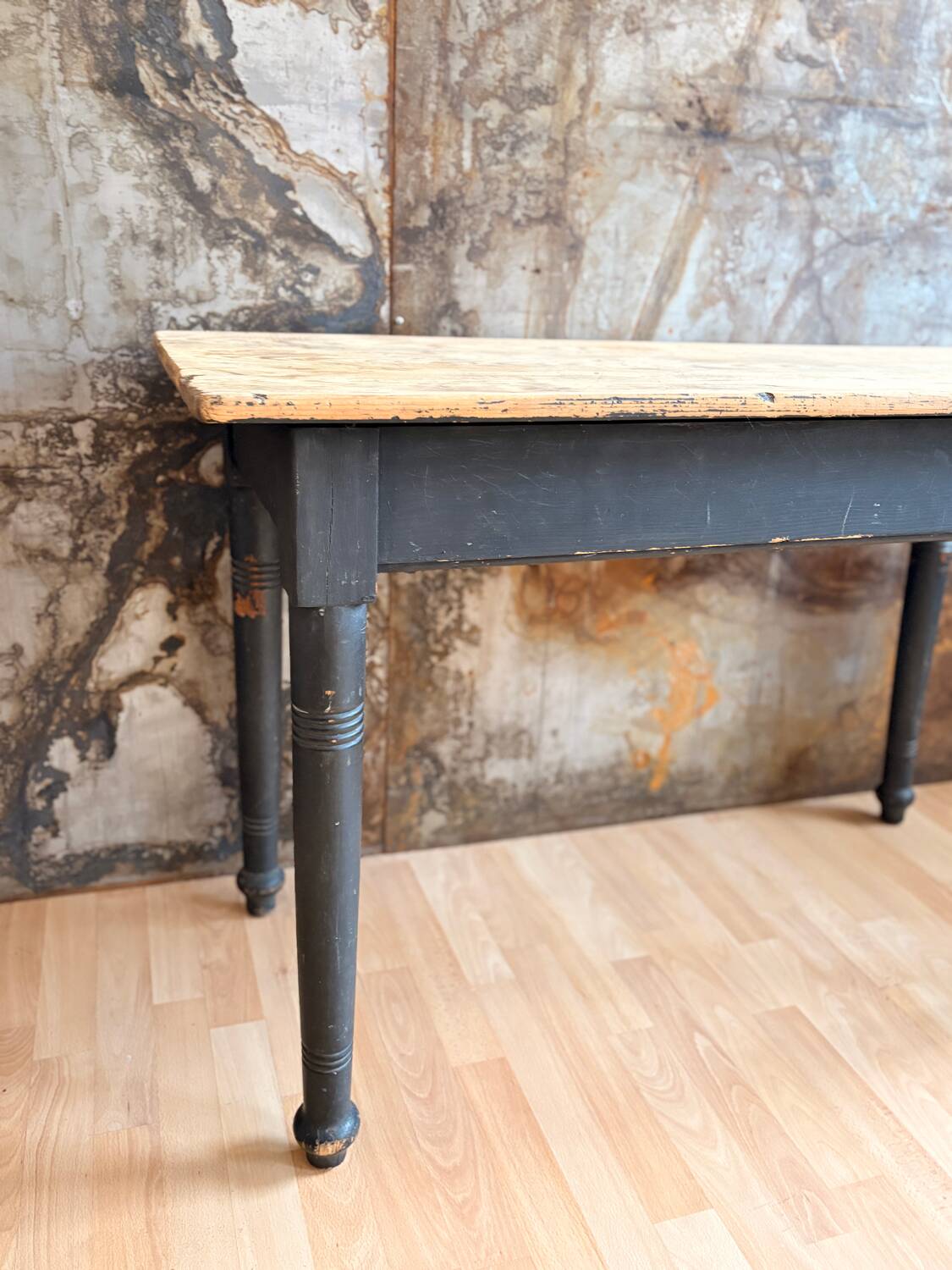 Distressed farmhouse table