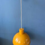Yellow enamel pendant lamp by Joe Hammerborg for Fog & Mørup
