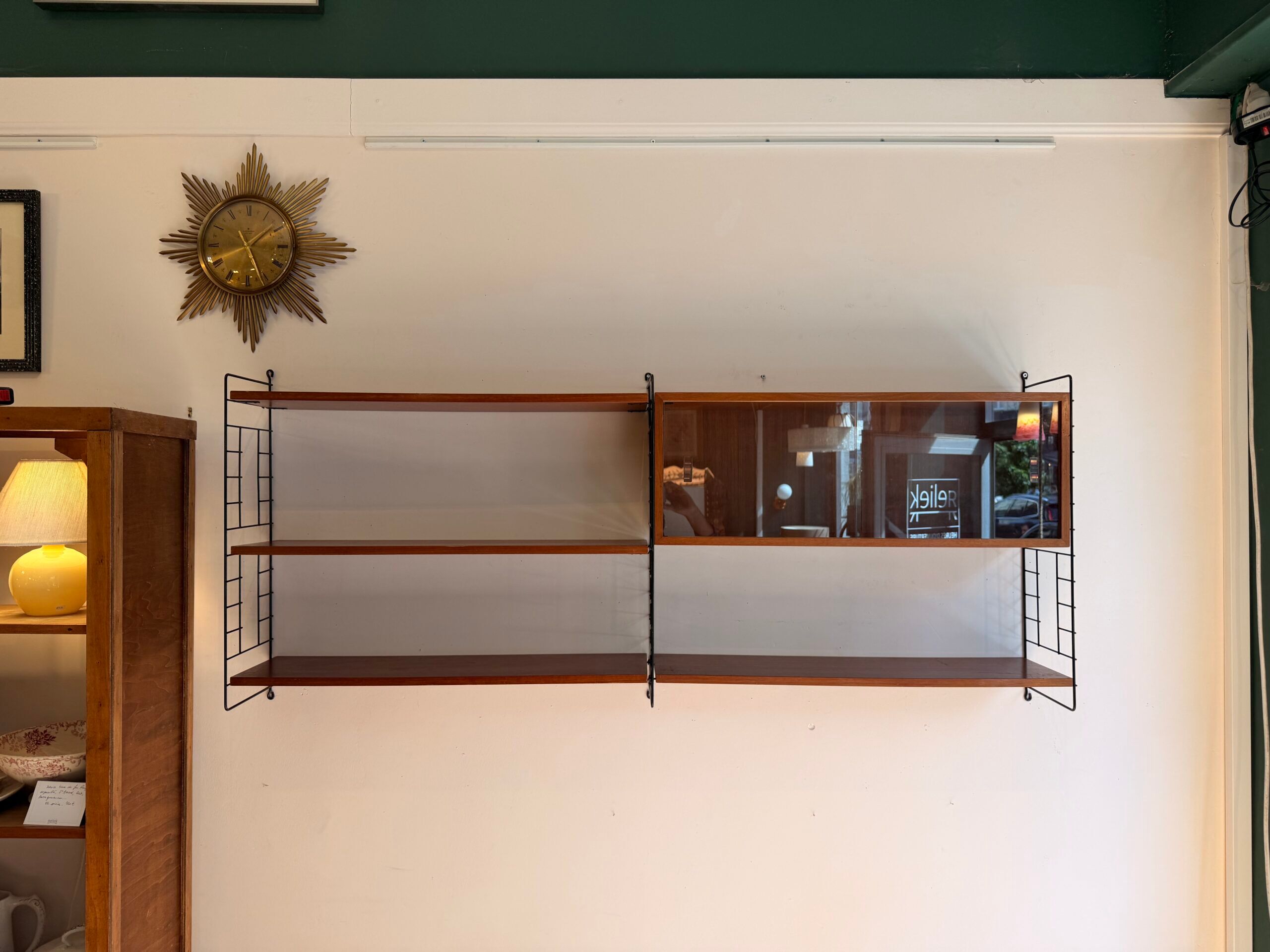 Modular wall shelf in teak – 1960s