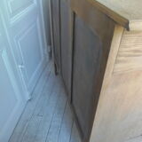 Vintage shallow oak sideboard, 2 drawers, 2 doors, 1 shelf.