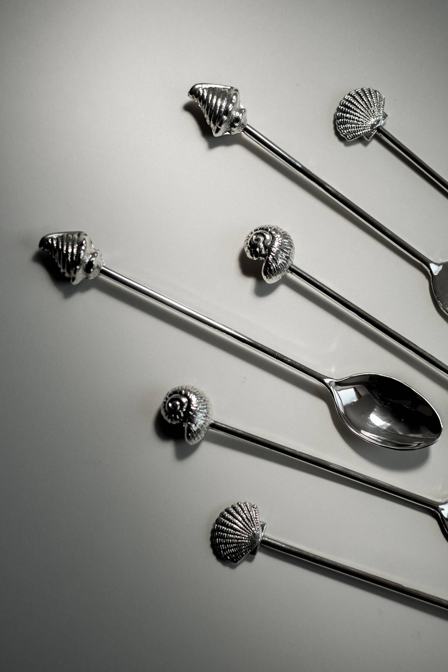 Silver-plated seashell cutlery set