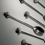 Silver-plated seashell cutlery set