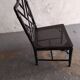 Black lacquered chair, faux bamboo, Chippendale, Jonathan Adler