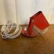Vintage lita wall lamp, red metal, mategot design, 1950s