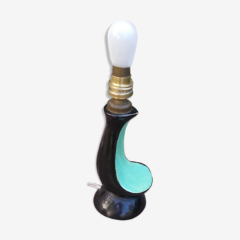 Lampe année 50' noir et verte