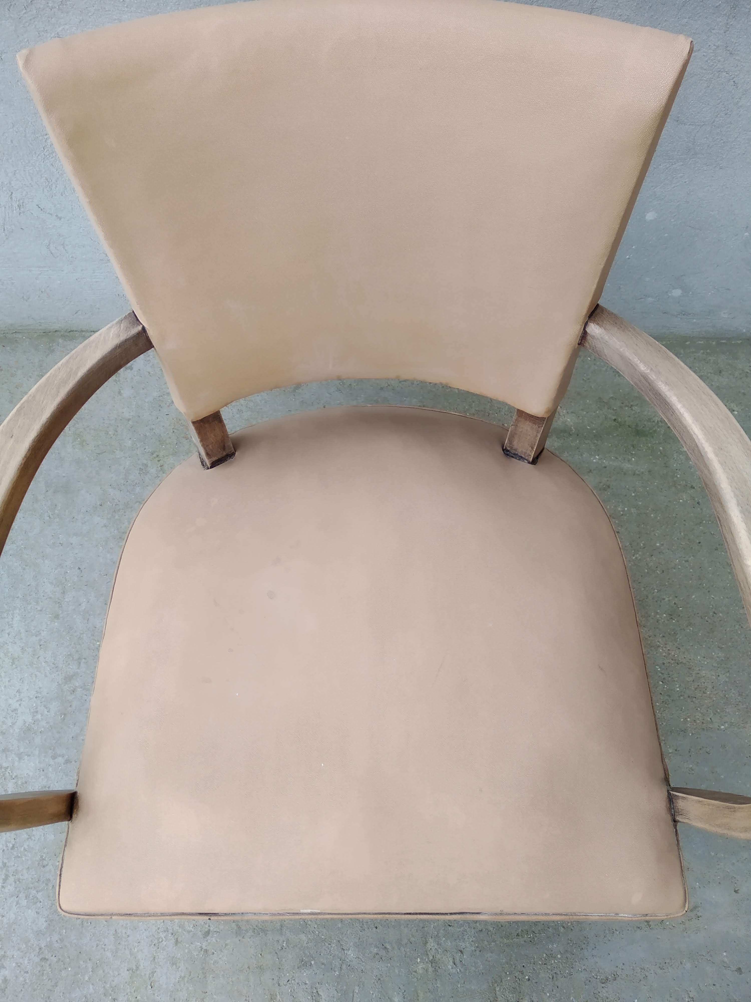 Art Deco bridge armchair