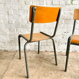 Pair of Mullca school chairs adult size