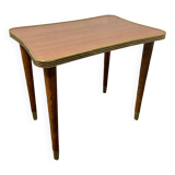 Vintage side table in Formica and teak 70s