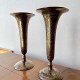 Pair of Decorative Brass Vases