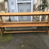 Farmhouse table with 2 solid oak benches
