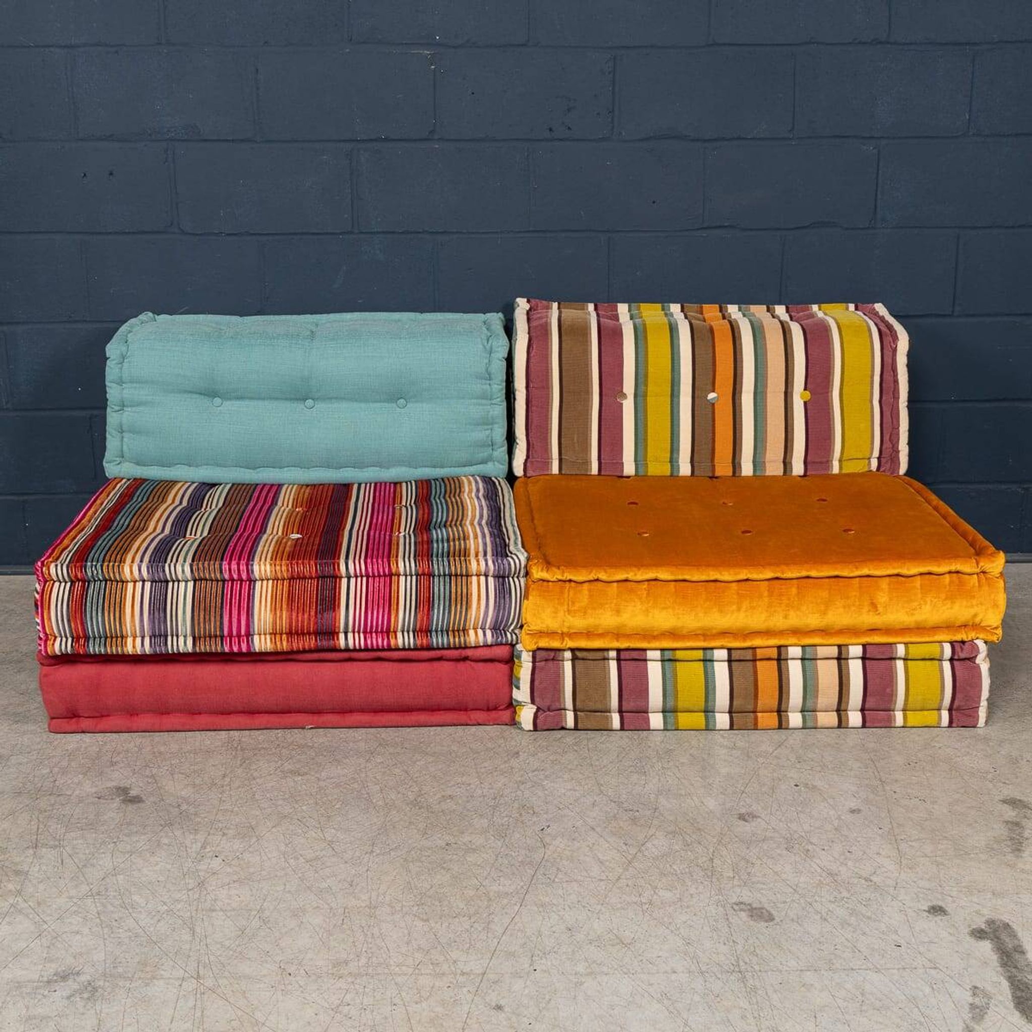 21stc "mah jong" sectional sofa by hans hopfer for roche bobois, france c.2