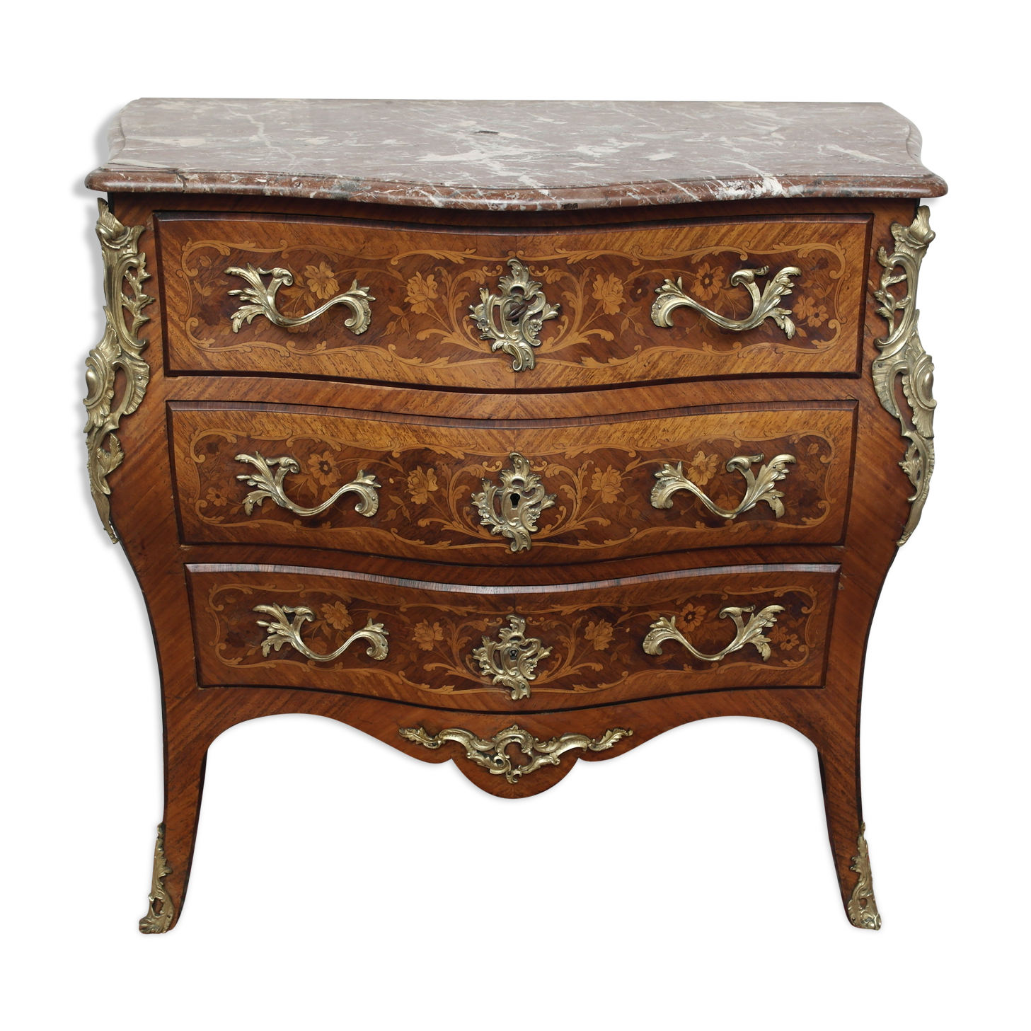 Napoleon III-era dresser in marquetry