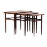 Ensemble de trois tables en palissandre, design danois, années 60, Danemark