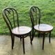 Paire de chaise bistrot en bois courbé Thonet
