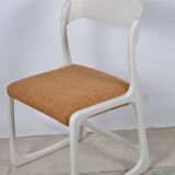 White Bauman sled chair