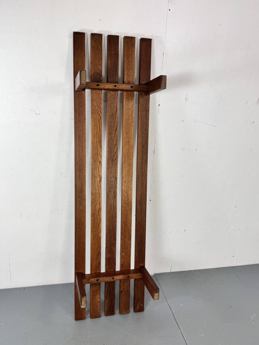 Mid-century modern brown wood slatted coffee table by Martin Visser for 't Spectrum, 1960s