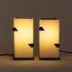Pair of modernist metal wall lights with perspex diffuser, 1950s/1960s