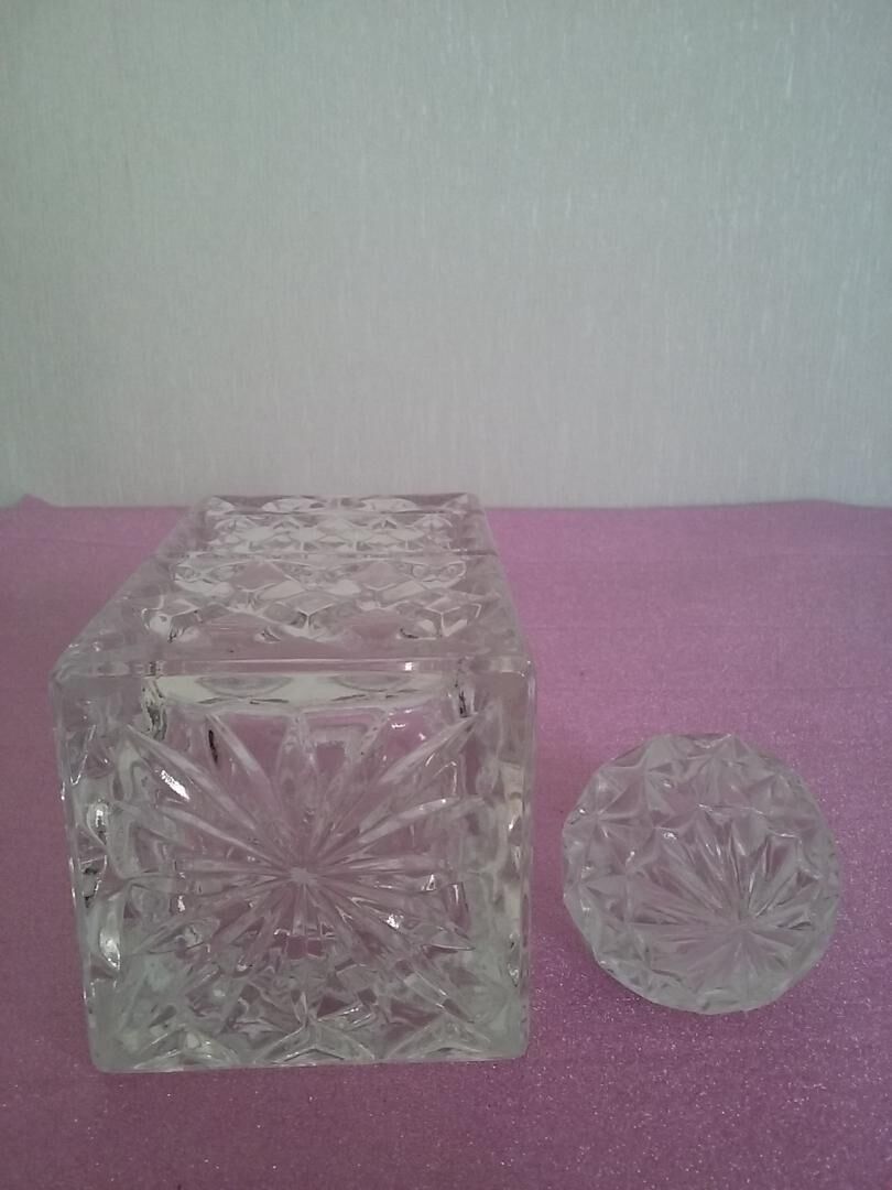 70s Crystal whiskey carafe