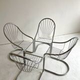 4 chairs in the style of Gastone Rinaldi